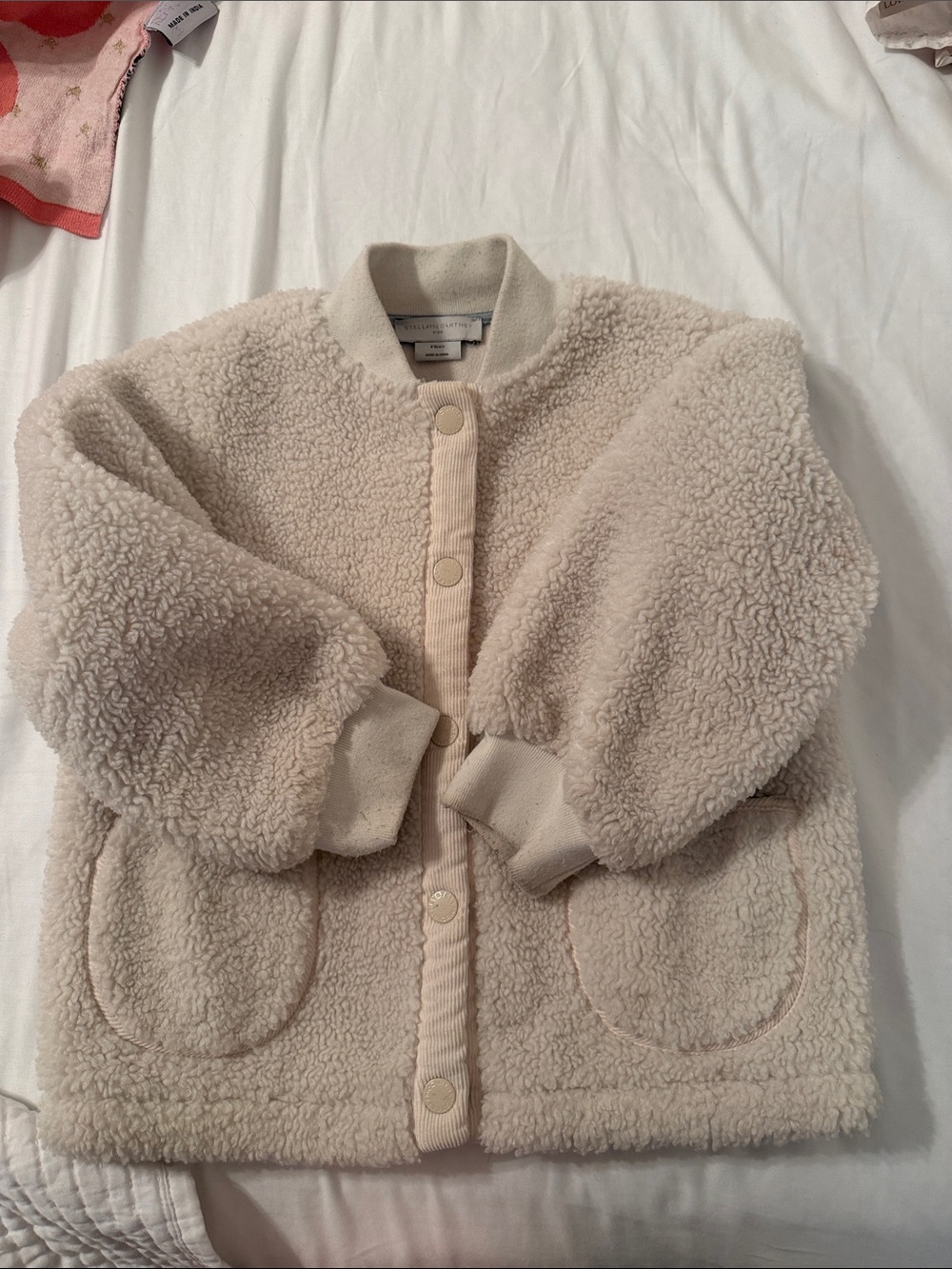 Stella McCartney kids Cream Sherpa Jacket